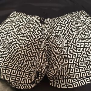 Stylish Black and White Geometric Women's Shorts